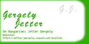 gergely jetter business card